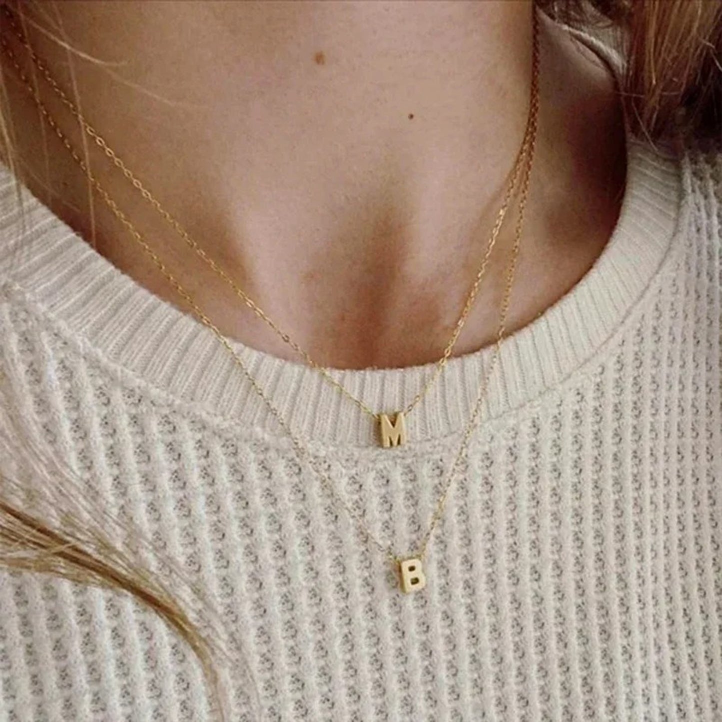 Collier Initiales en Acier - Élégance et Qualité Durable