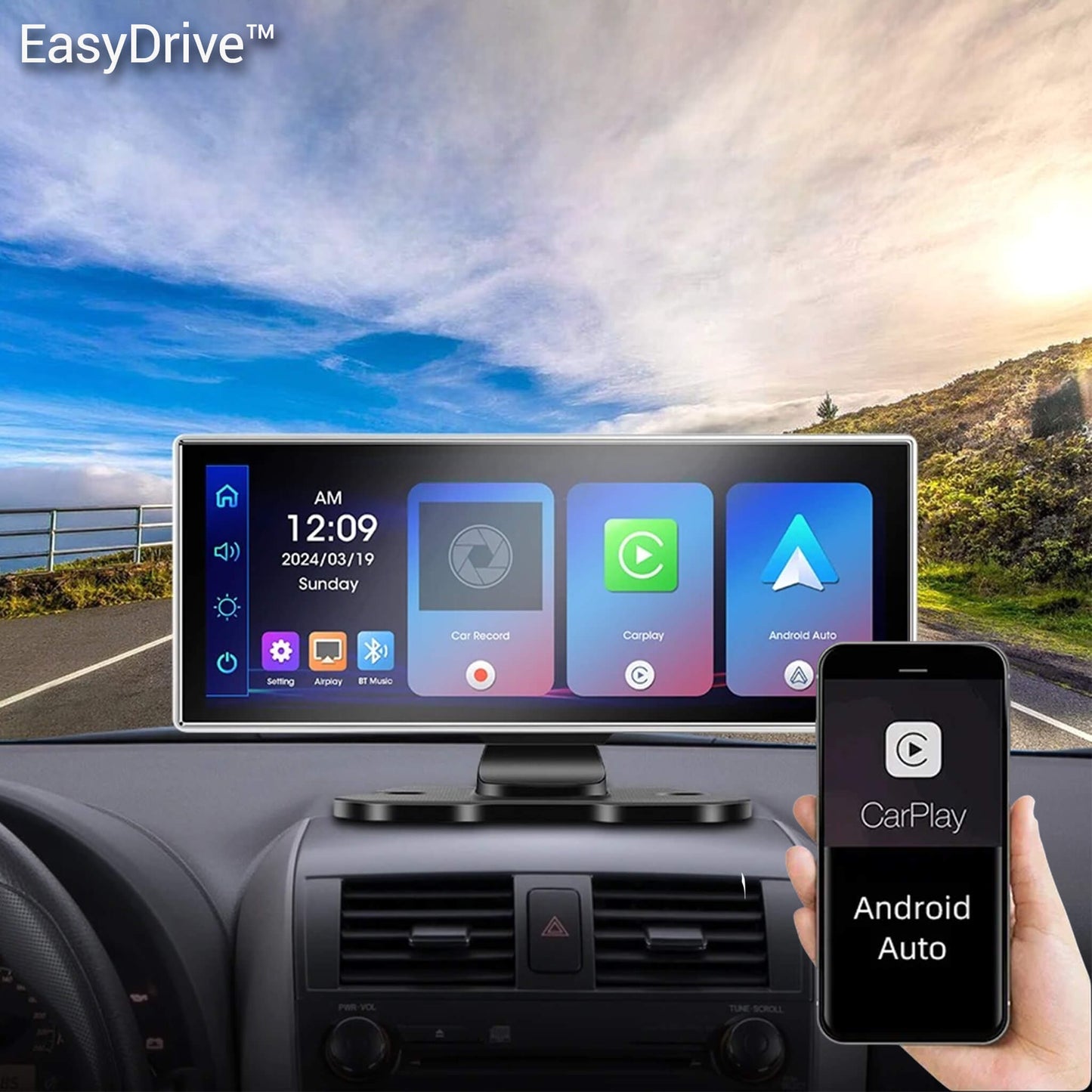 EasyDrive™ - Caméra de Bord 4K avec CarPlay & Android Auto